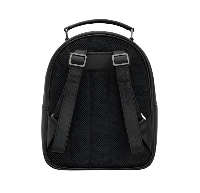 Leather Backpack - Highland Cow Black