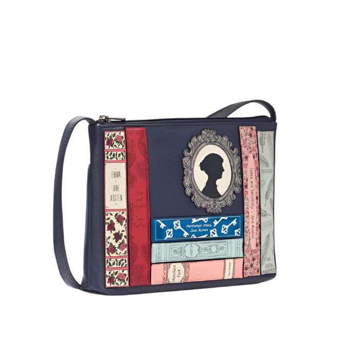 Cross Body Bag - Bookworm Austen, Navy