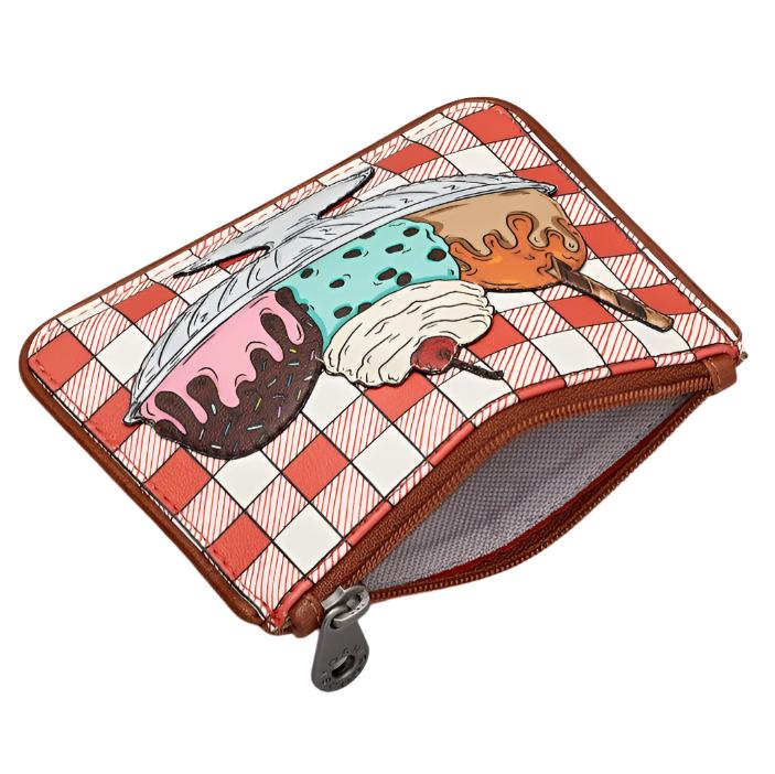 Zip Top Leather Purse - Three Scoops