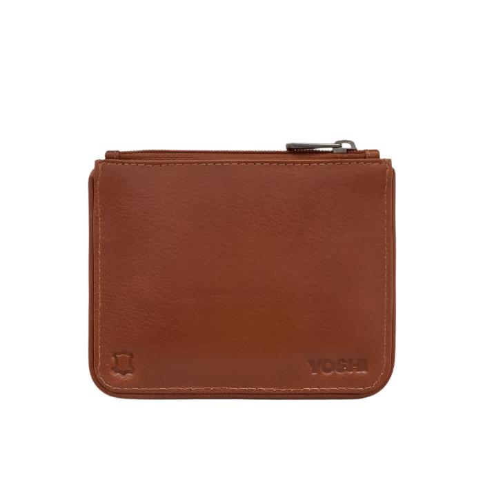 Zip Top Leather Purse - Three Scoops