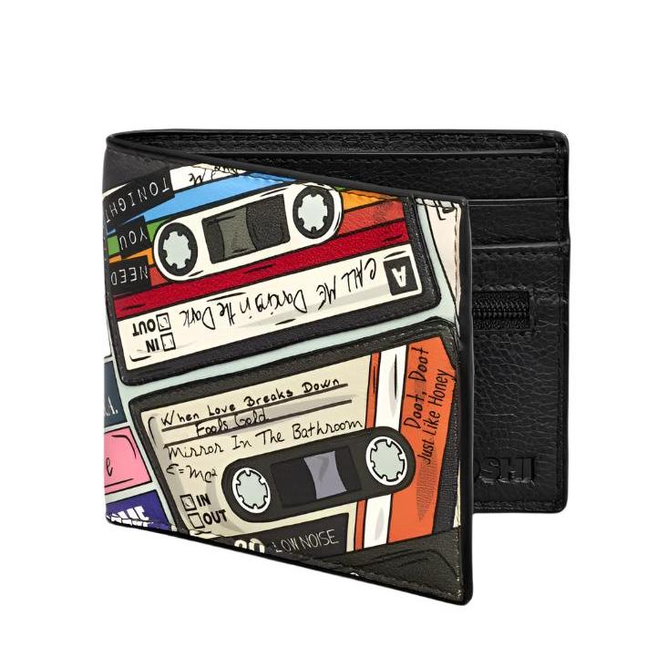 Leather Wallet - Back To The 80's, Black