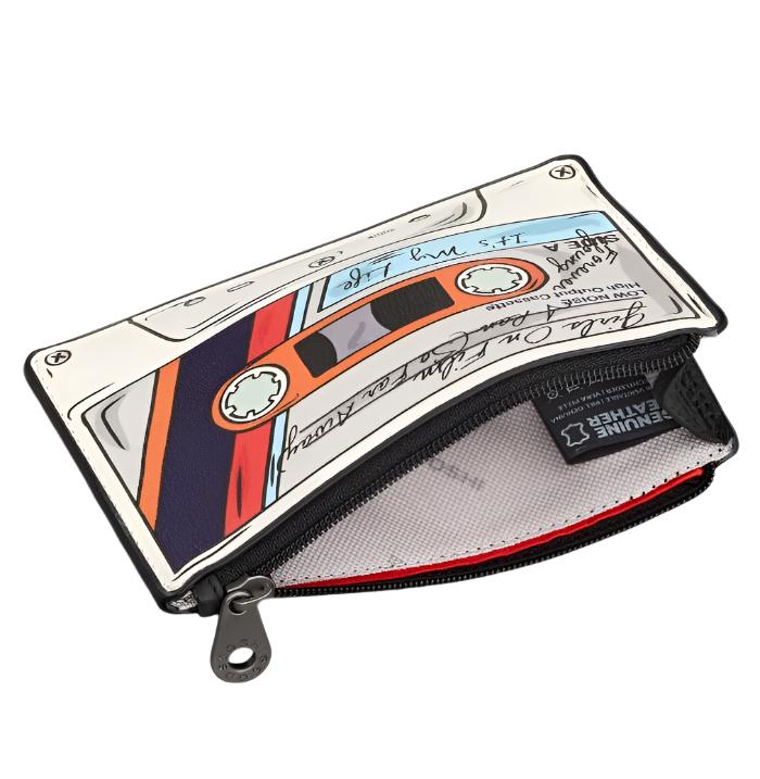 Zip Top Franklin  Purse - Back To The 80s White