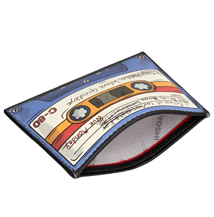 Card Holder - Back To The 80s Blue