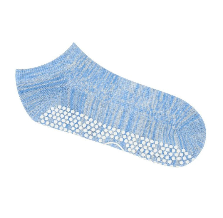 Classic Low Rise Grip Socks - Blue Heather