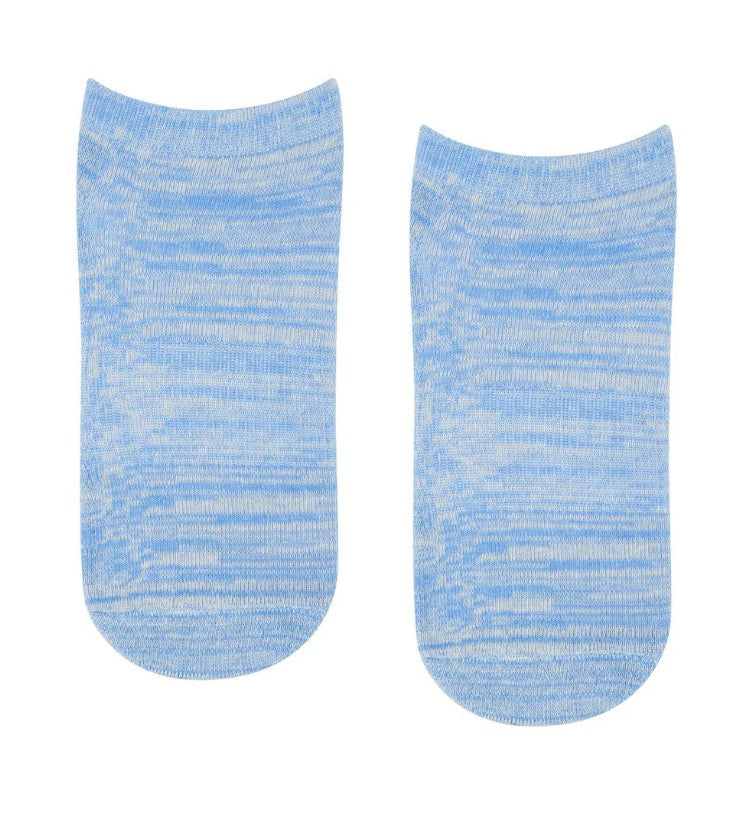 Classic Low Rise Grip Socks - Blue Heather