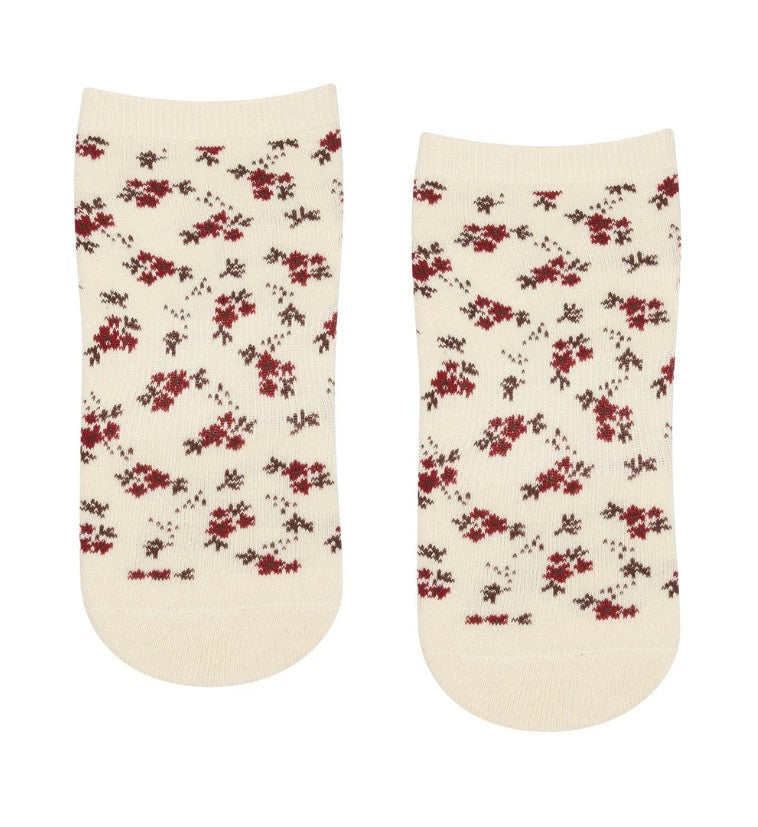 Classic Low Rise Grip Socks - Ditsy Floral