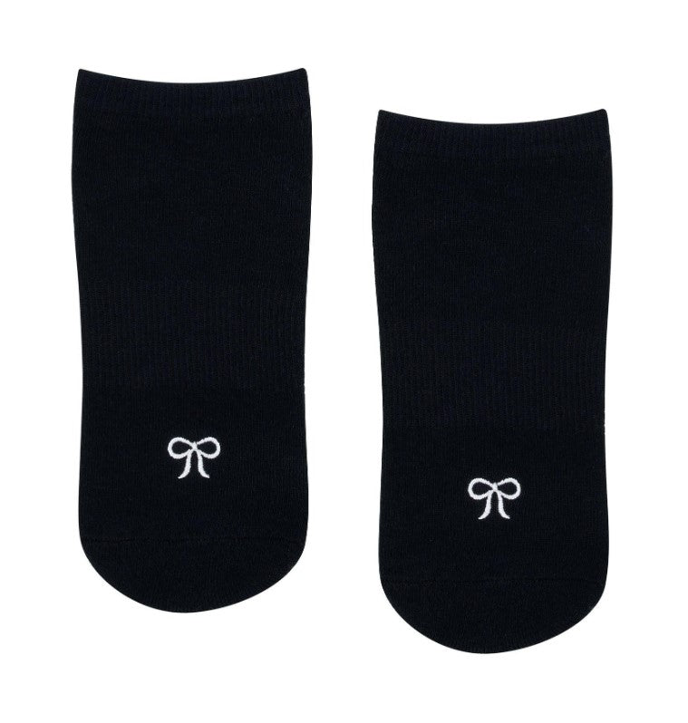 Classic Low Rise Grip Socks - Whimsy Bow Dark Navy