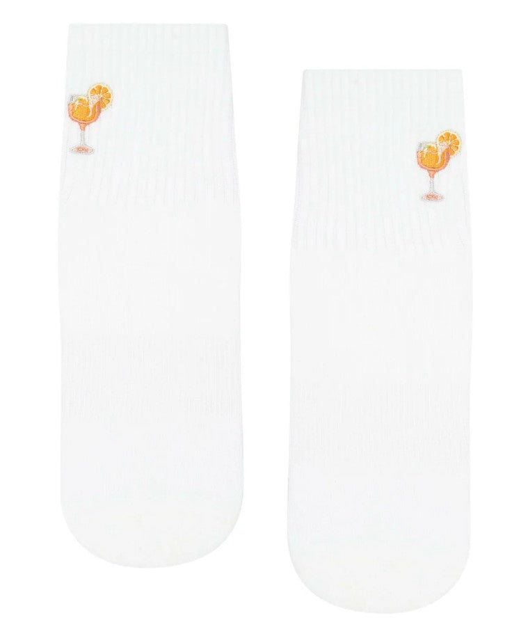 Crew Grip Socks - Ivory Aperitivo Hour
