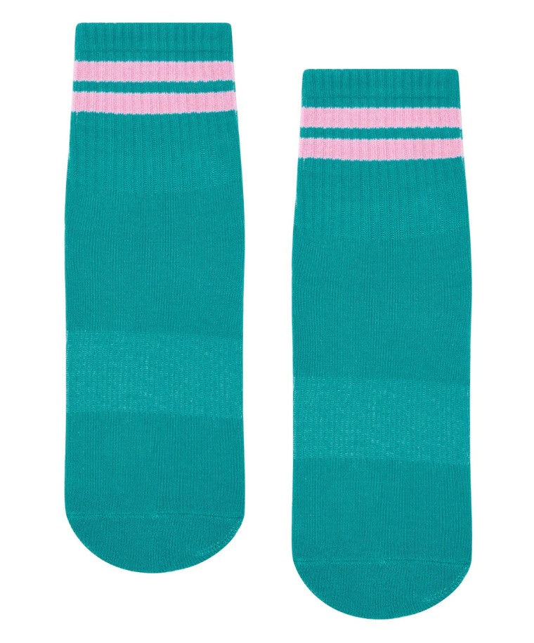 Crew Grip Socks - Tuscan Teal Stripe