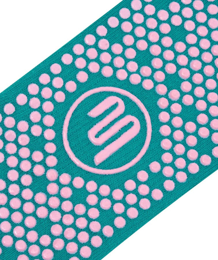 Crew Grip Socks - Tuscan Teal Stripe