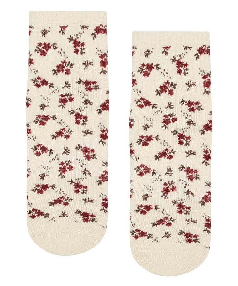 Quarter Crew Grip Socks - Ditsy Floral