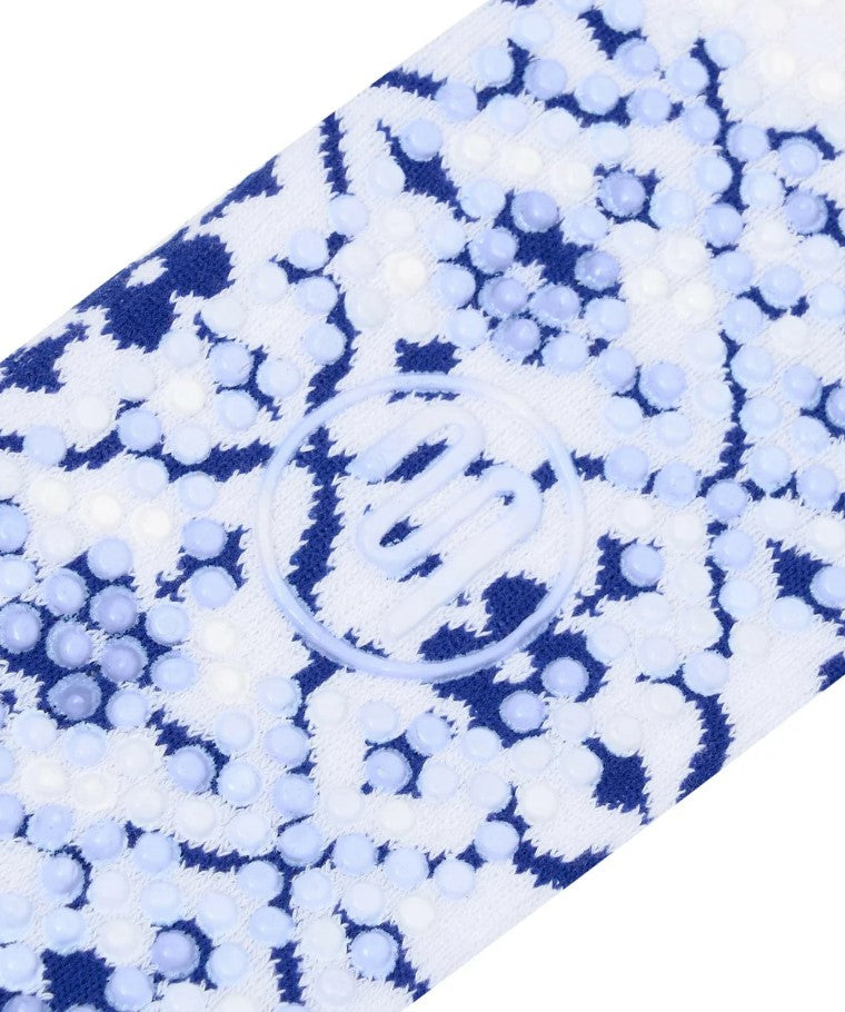 Slide On Grip Socks - Tuscan Tiles