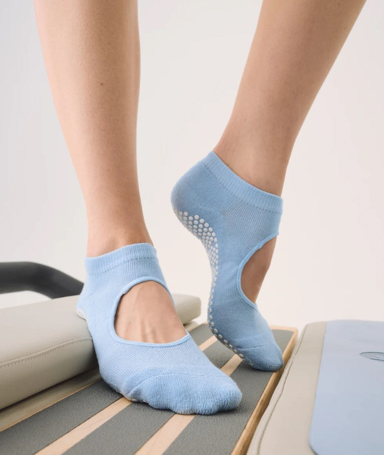 Slide On Grip Socks - Powder Blue