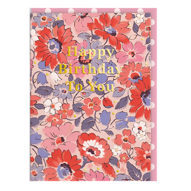 Archive Ditsy Birthday Card