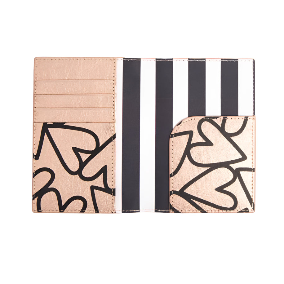 CG Passport Holder - Rose Gold Hearts