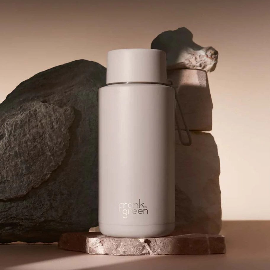 Ceramic Reusable Bottle With Straw Lid 1L - Moondust