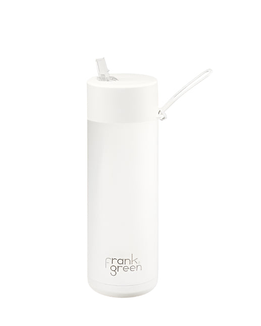 Ceramic Reusable Bottle with Straw Lid 595mL - Cloud