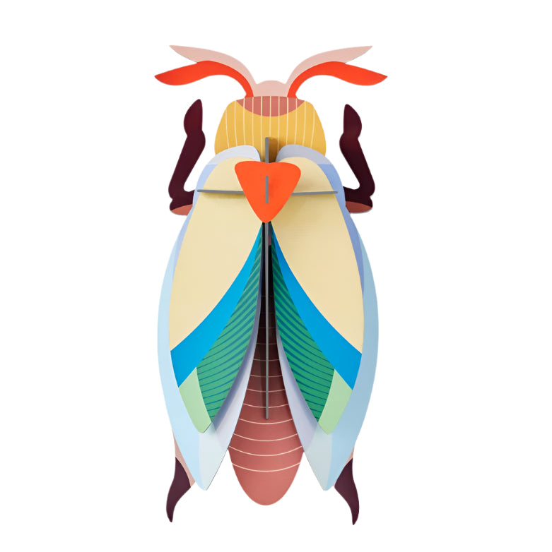 Cardboard Wall Art Large - Lunar Jewel Beetle