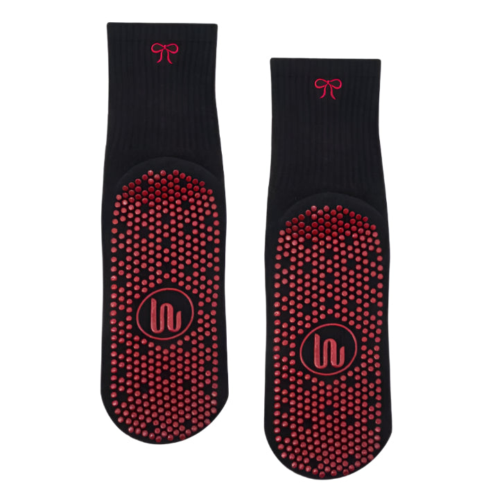 Crew Grip Socks - Whimsy Bow Black
