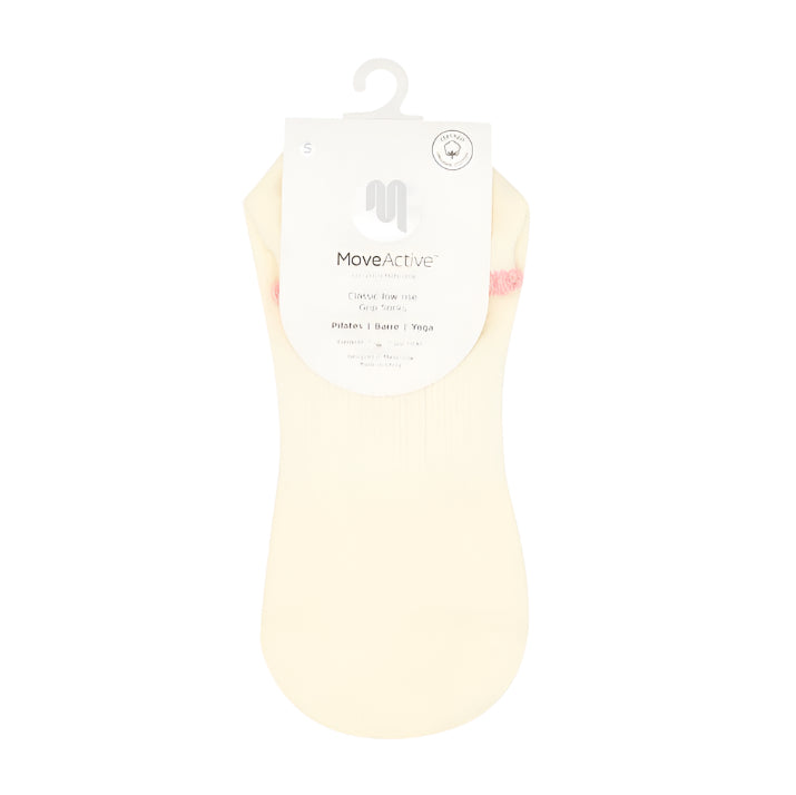 Classic Low Rise Grip Socks - Buttercream Frill