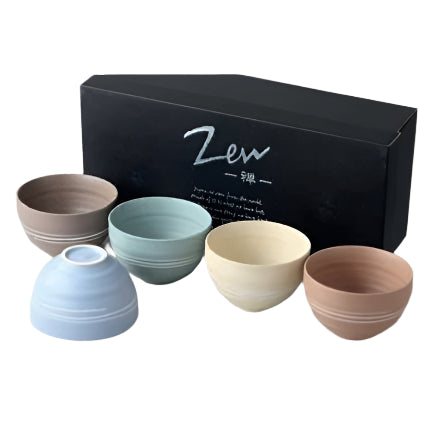 Matte Spiral 5 Bowl Set