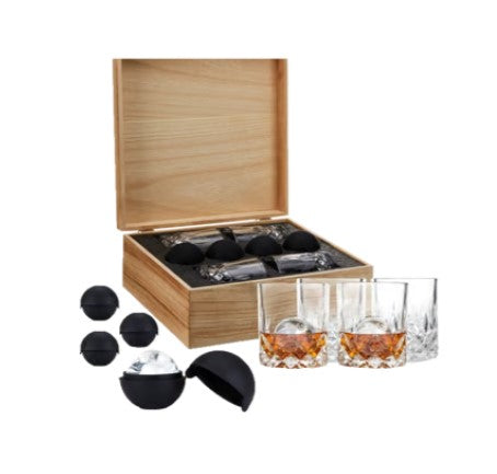 Viski Liquor Glass and Ice Sphere Box Set