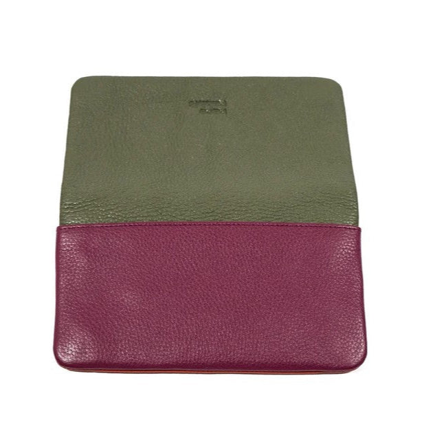 Voyager II Leather Large Wallet - Multi Olive