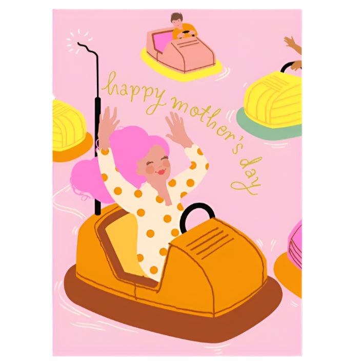 Happy Mother's Day Bumper Cars Card