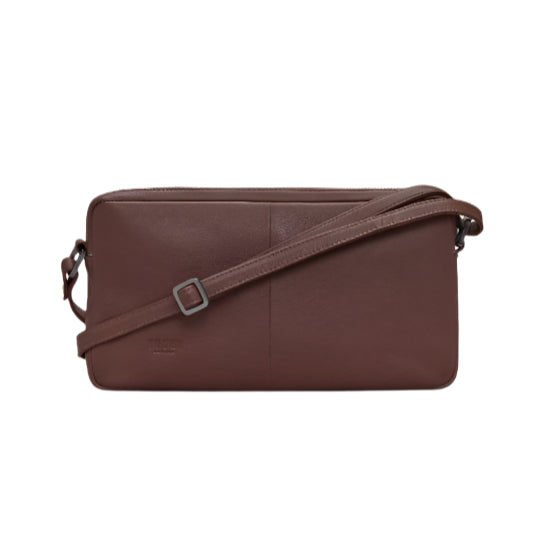 Leather Cross Body Bag - Bourbon