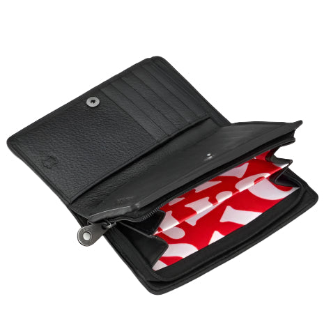 Leather Oxford Purse - Bookworm Sci-Fi Black