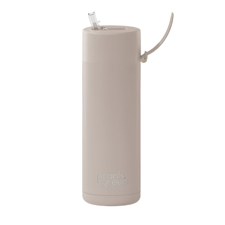 Ceramic Reusable Bottle with Straw Lid 595mL - Moon Dust