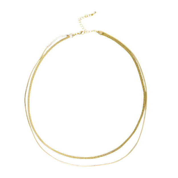 Grace Double Chain Necklace - Gold