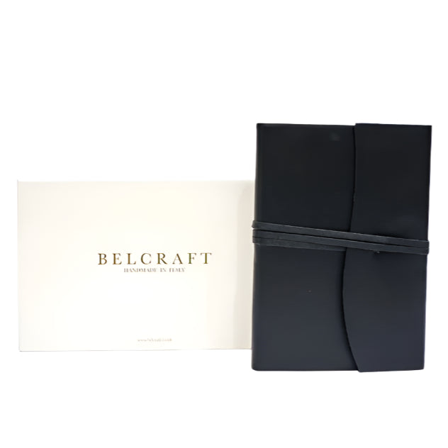 Belcraft Amalfi Leather Journal 12 x 17cm - Black