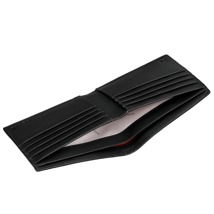 Two Fold Leather Wallet - Black