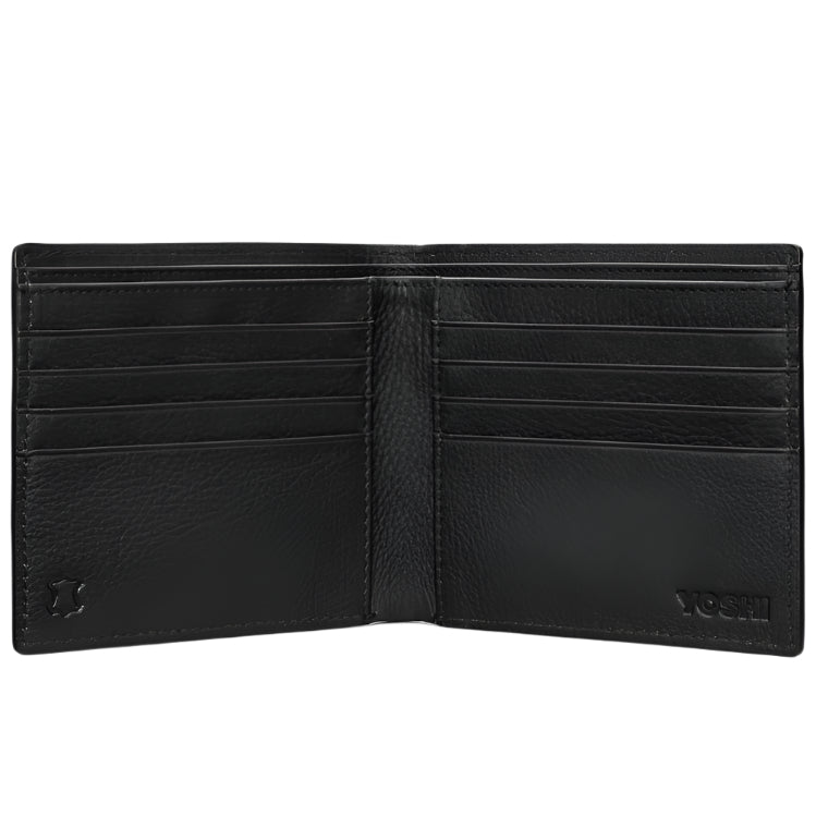 Two Fold Leather Wallet - Black