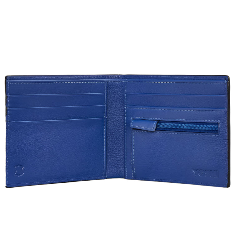 Men's Wallet - Black & Blue