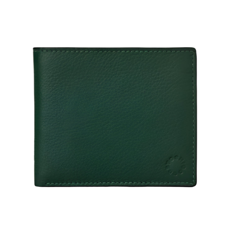 Leather Wallet - Green & Brown