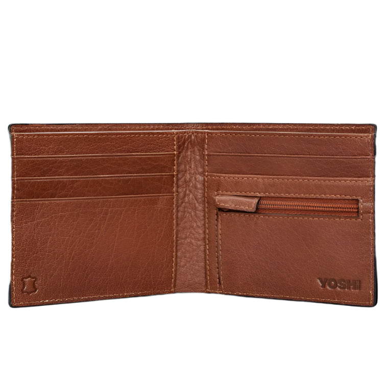 Men's Wallet - Green & Brown