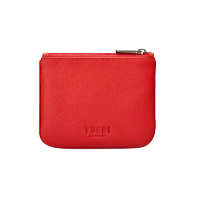 Zip Top Leather Purse Small - Pencils