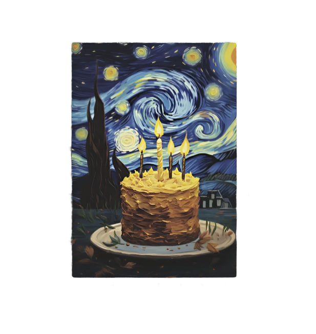 Happy Birthday Starry Night Card