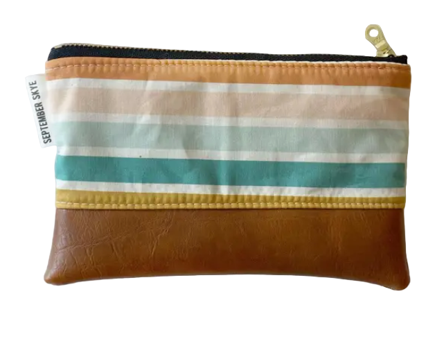 Cotton Coin Purse - Boho Rainbow Stripe