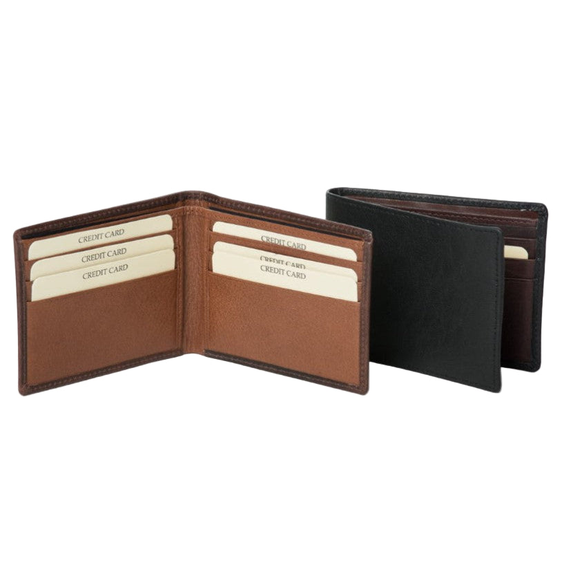 Leather Wallet - La Paz, Black & Brown
