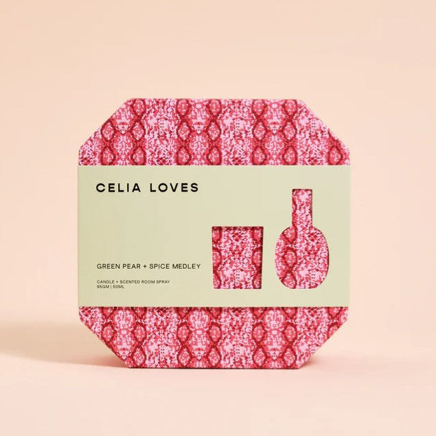 Room Spray & Candle Duo Set - Green Pear & Spice
