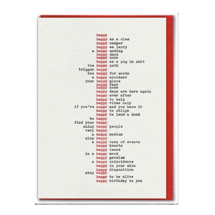 Happy Type Card