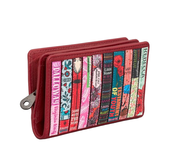 Leather Oxford Purse - Bookworm Cherry Red