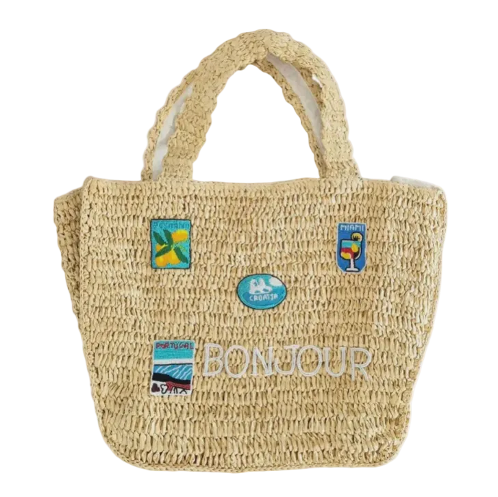 Bonjour Woven Tote Bag