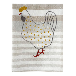 Linen & Cotton Tea Towel - Landlust "Country" Pearl Chicken