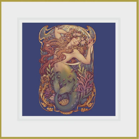 Ikonink Framed Card - Medusa Mermaid