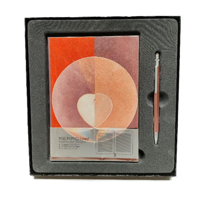 A5 Lined Notebook  & Pen Set - Hilma af Klint/Pink