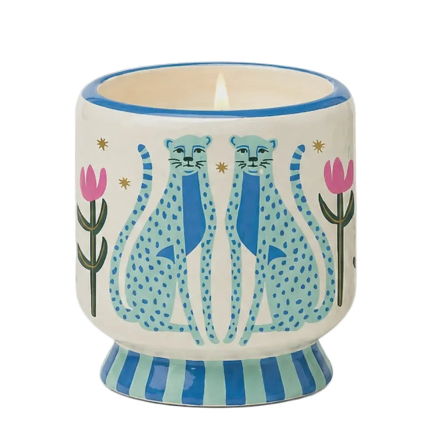 A Dopo Candle - Blue Cheetahs (Linen & Orris)